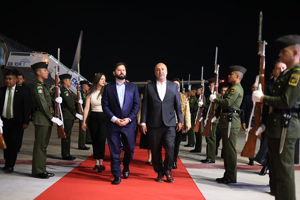 Presidente de Chile llega a México para cumplir visita oficial de tres días