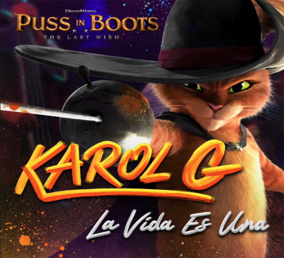 Karol G lanza nueva canción “La Vida Es Una (de PUSS IN BOOTS: THE LAST WISH)”