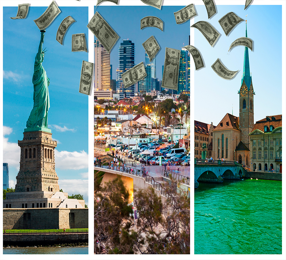 Nueva York, Tel Aviv y Zúrich son 3 de las 10 ciudades más caras para vivir