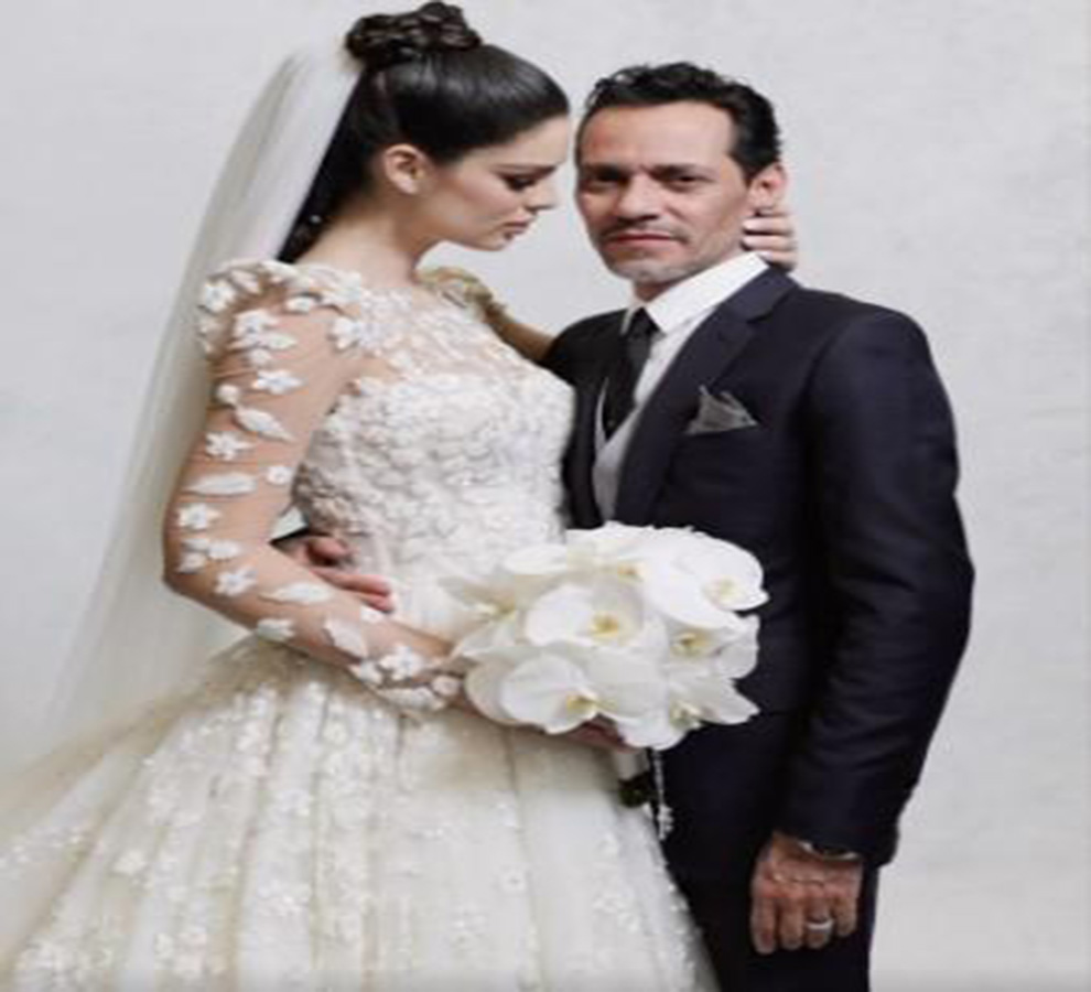 Marc Anthony no pudo evitar llorar al ver a Nadia Ferreira vestida de novia