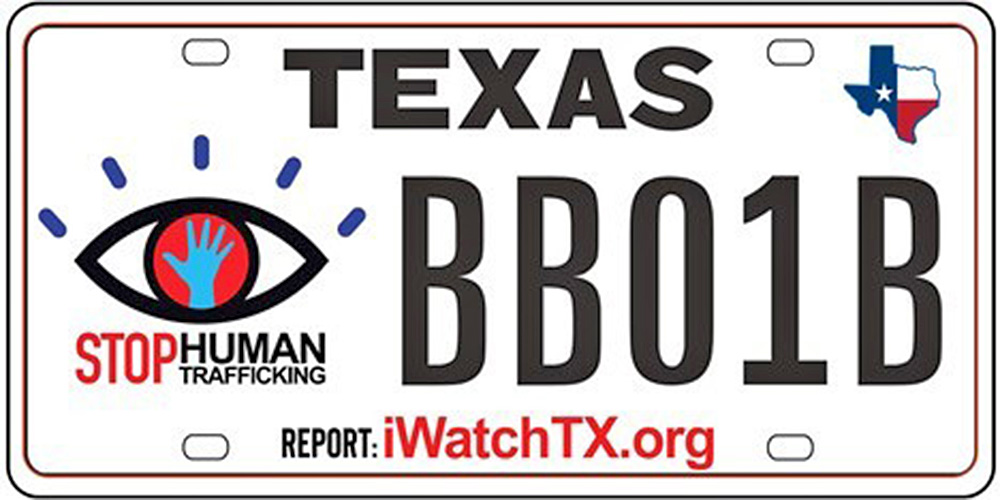 Gobernador Abbott y HHSC presentan nueva placa especial “Stop Human Trafficking”