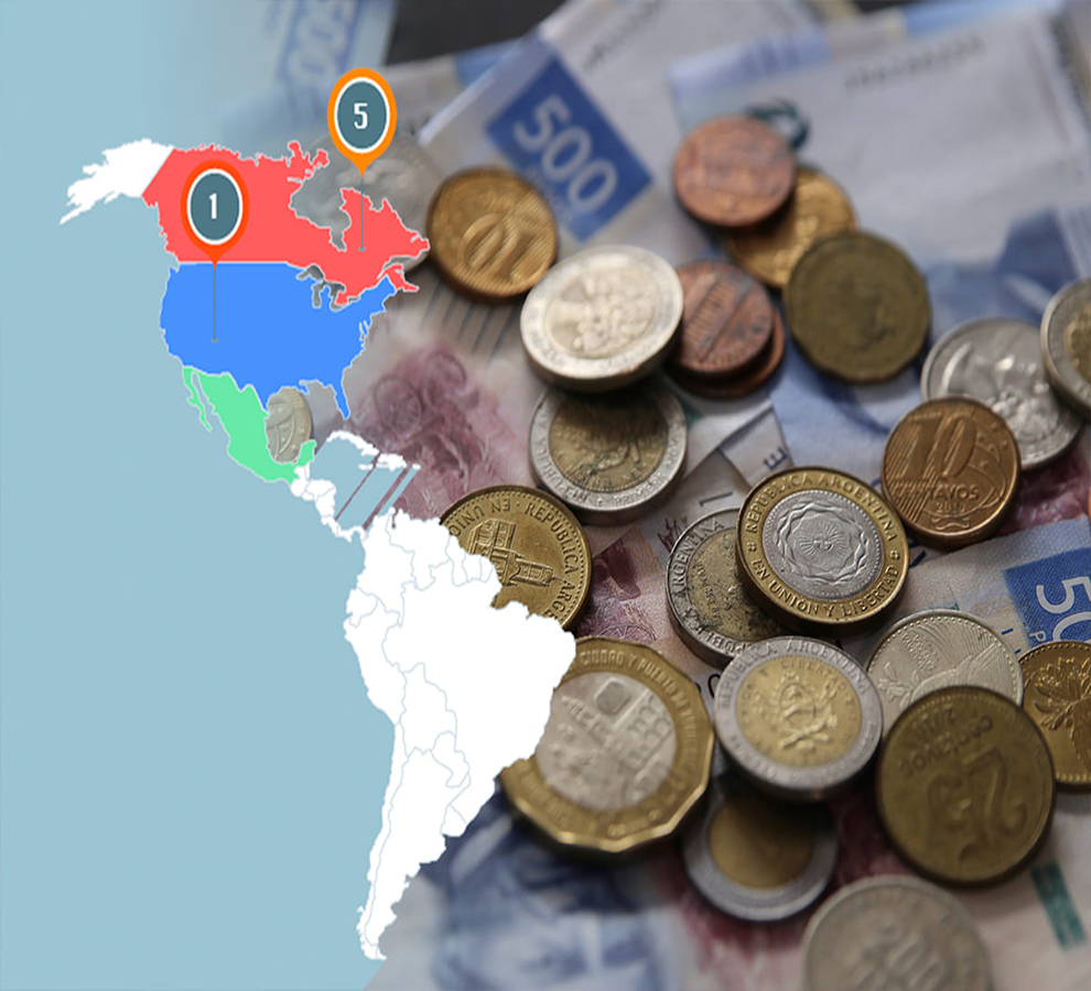 Estados Unidos es el primer socio comercial de México y Canadá el quinto