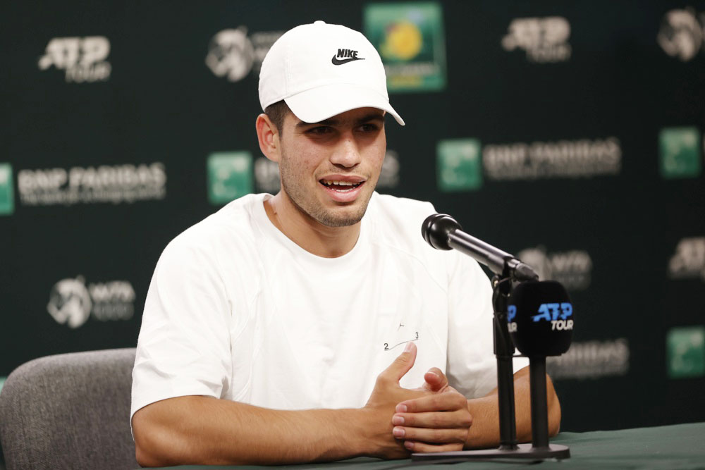 El español Carlos Alcaraz ya se entrena en Indian Wells