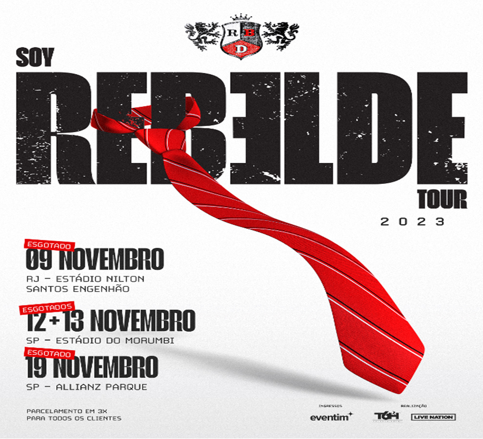 RBD AGOTA TODAS LAS ENTRADAS DE LAS FECHAS EN BRASIL COMO PARTE DE SU GIRA INTERNACIONAL SOY REBELDE TOUR 2023