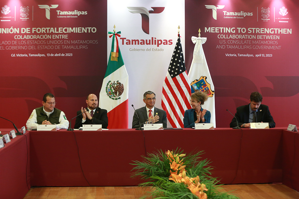 Acuerdo de gobernador de Tamaulipas y cónsul de EU para atender problemas fronterizos