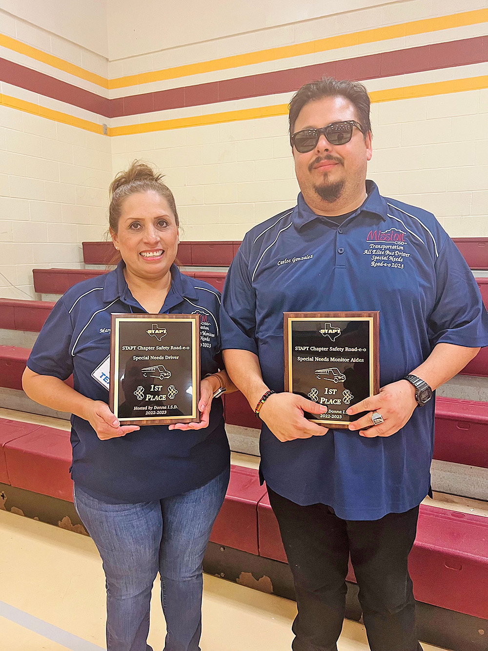Conductor de autobús de Mission CISD y asistente califican para competencia estatal