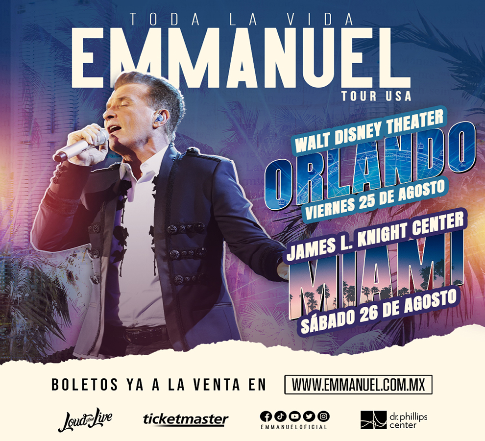 El ídolo del pop Emmanuel traerá su gira toda la vida al sur de la Florida