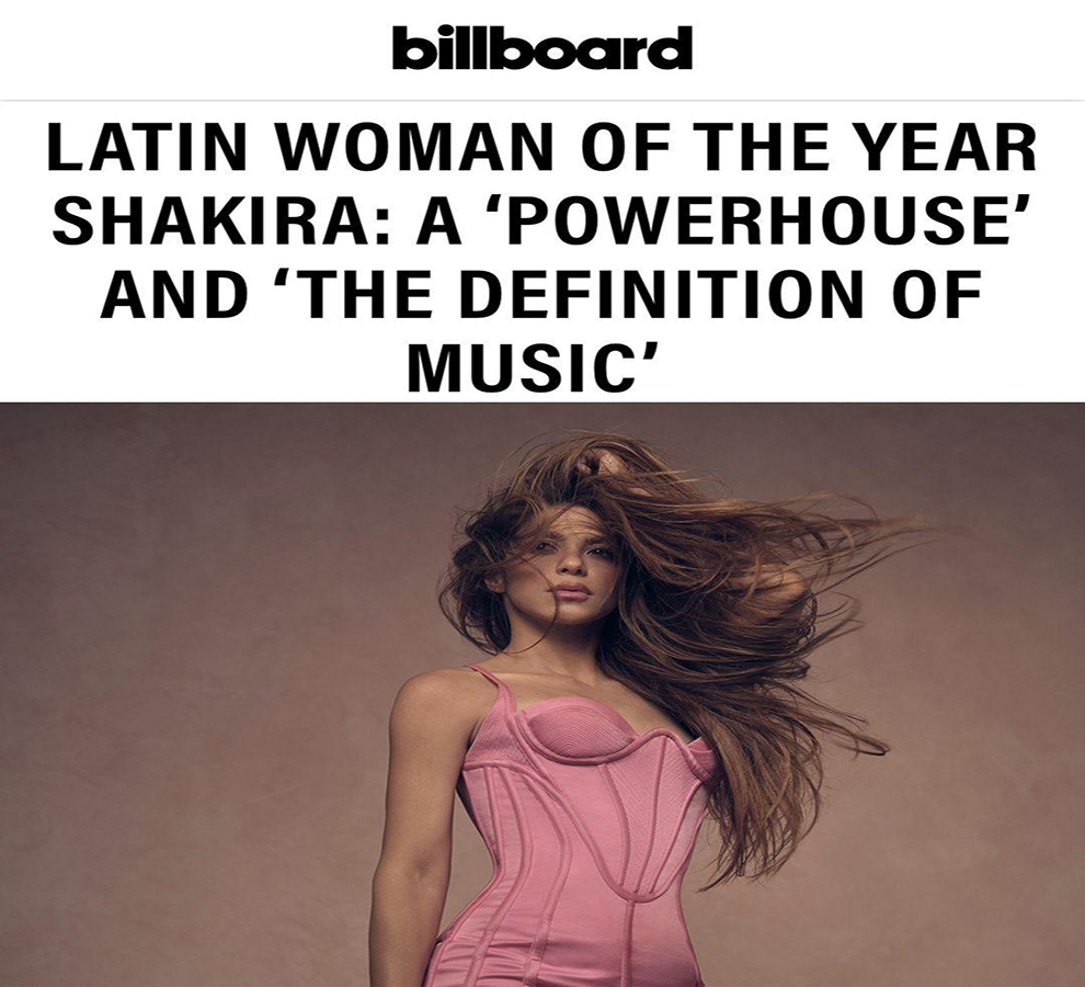 Shakira se alista para su homenaje de Billboard como “Mujer del Año”