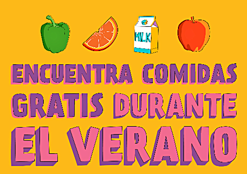 Familias latinas con comidas de verano gratuitas para sus niños