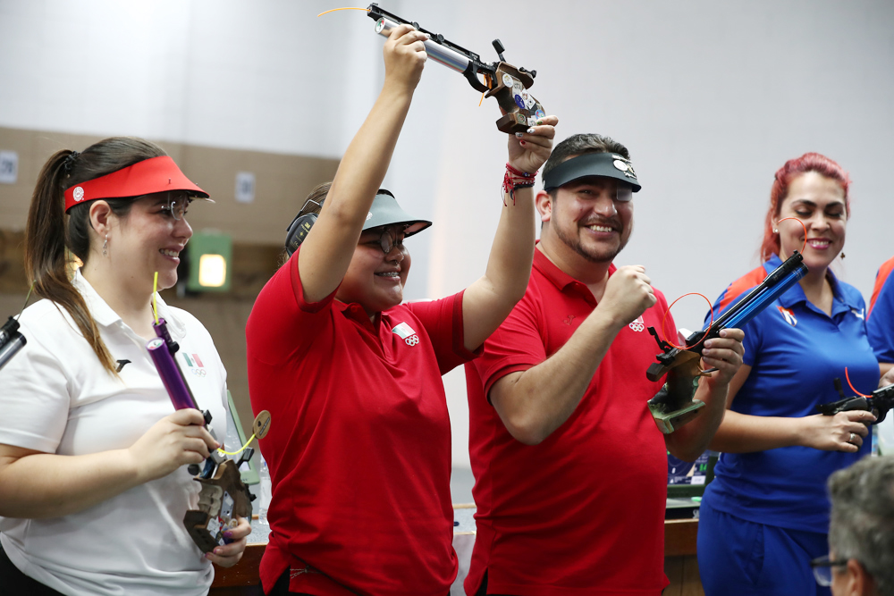 México hace el 1-2 en pistola de aire 10 metros por equipos mixto de los Centroamericanos