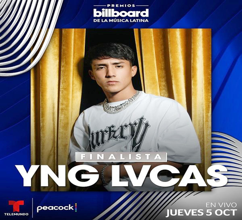 Yng Lvcas sorprende en Premios Billboard con seis nominaciones