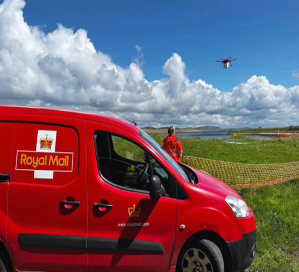 Royal Mail del gobierno británico revoluciona la entrega remota con drones