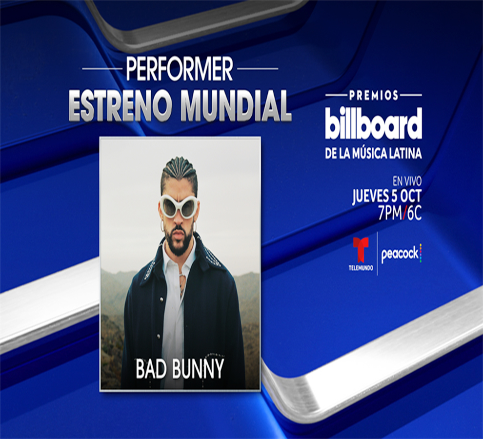 Bad Bunny listo para brillar en los Premios Billboard de la Música Latina 2023.