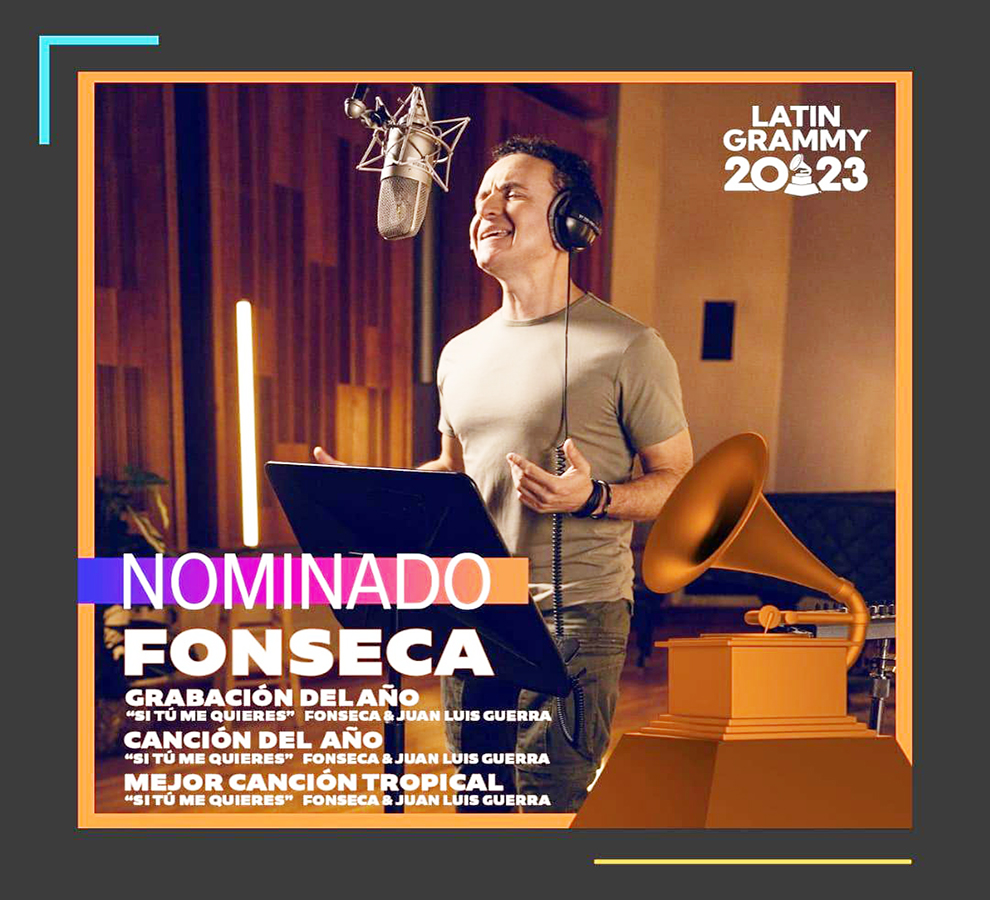Fonseca recibe tres nominaciones al Latin Grammy por “Si Tú Me Quieres” junto a Juan Luis Guerra
