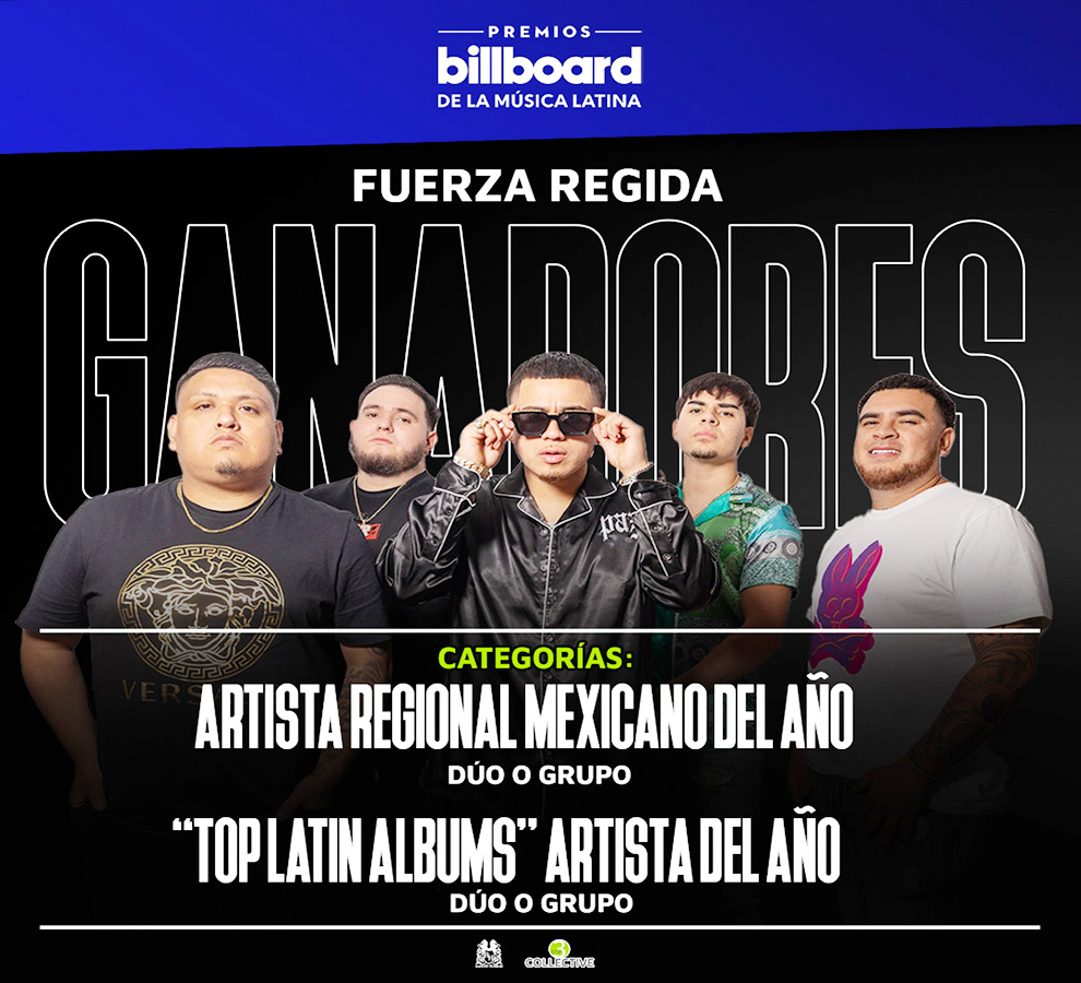 Reconocimiento doble  para FUERZA REGDIA en los Premios Billboard 2023