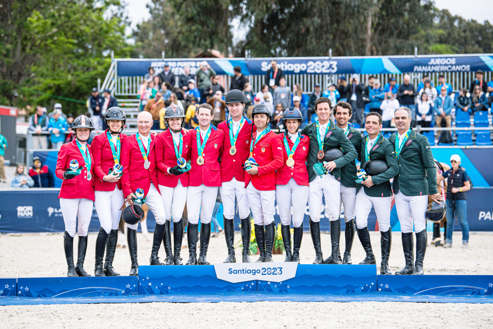 EE.UU. obtiene el oro en salto por equipos mientras que Canadá y Brasil completan el podio