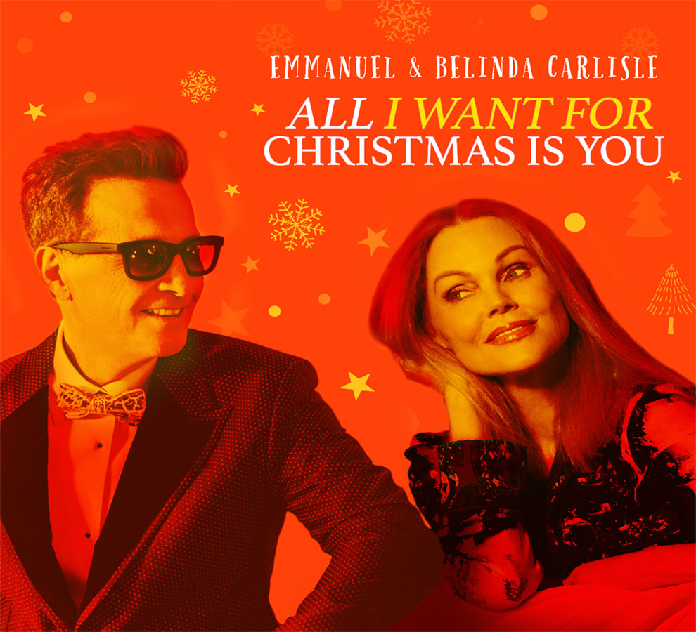 Emmanuel y Belinda Carlisle, dos grandes íconos del rock pop, unen sus voces esta navidad para interpretar en una versión magistral “All I Want for Christmas Is You”
