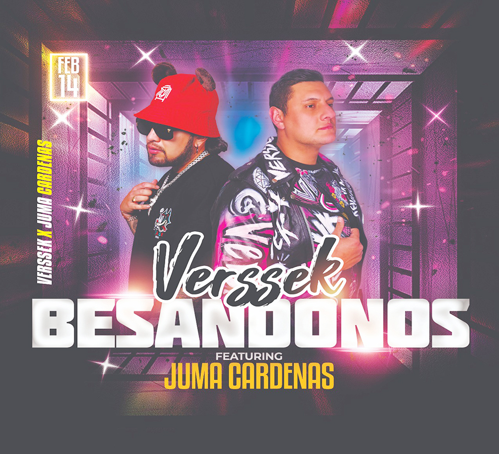 Verssek se une con Juma Cárdenas para cantarle a los triángulos amorosos en ‘Besándonos’