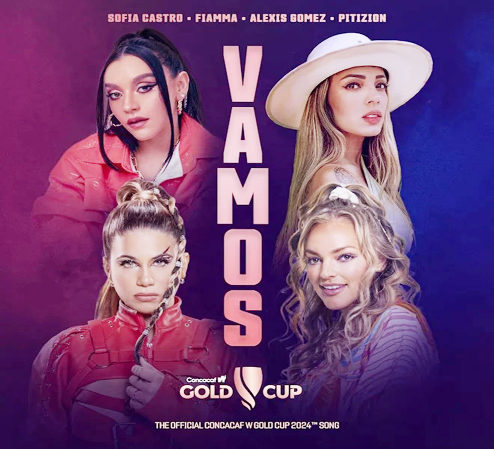 Sofía Castro, Fiamma, Alexis Gomez y Pitizion interpretan la canción oficial de la Concacaf