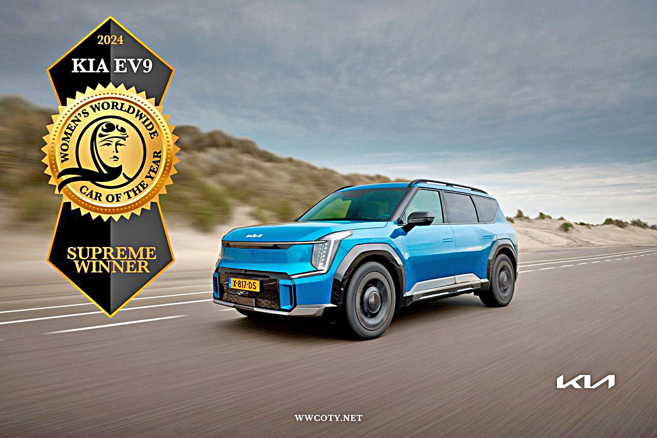 Las periodistas del Auto del año mundial para mujeres, eligen al Kia EV9 como el “Auto del año 2024”