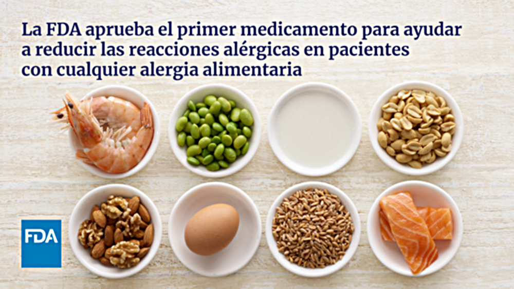 La FDA ha aprobado medicamento para la alergia a los alimentos