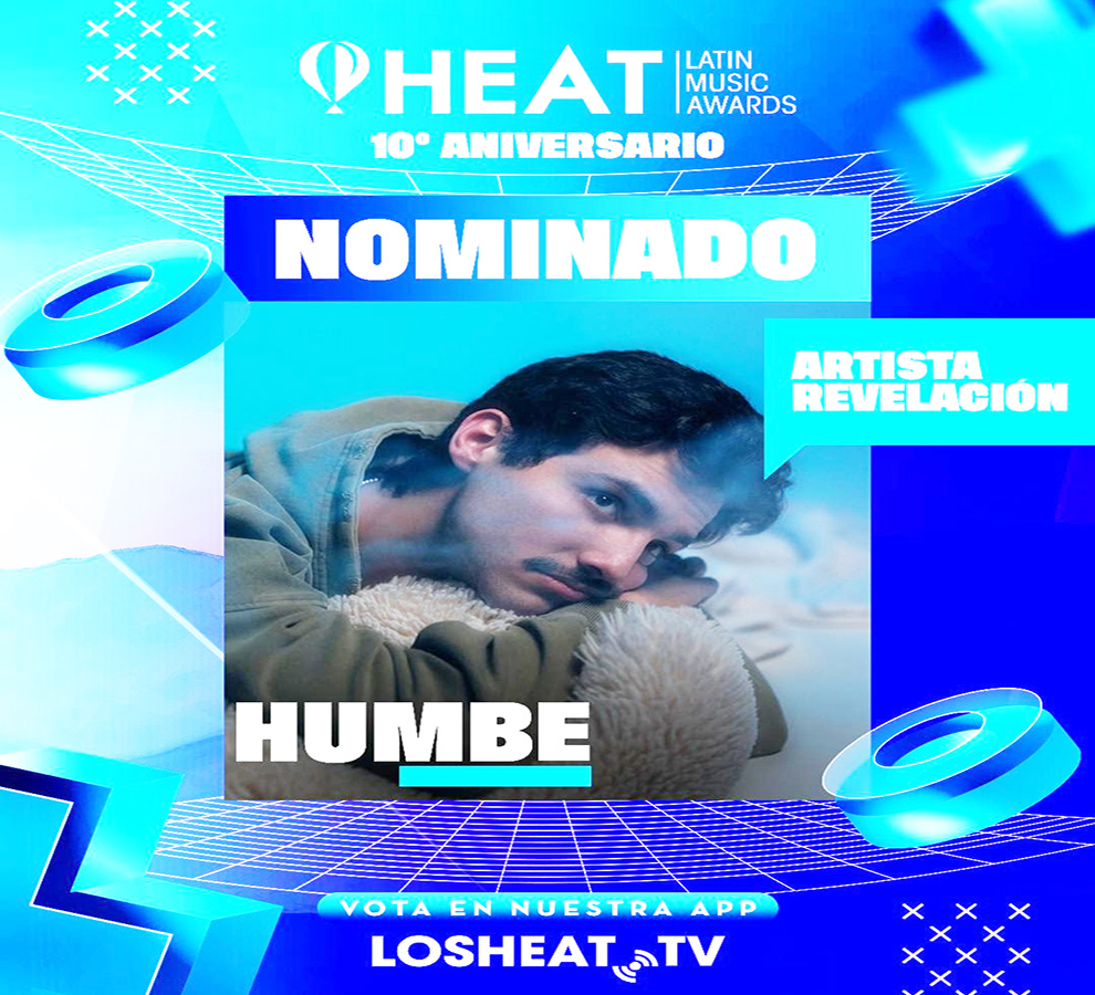 Mexicano Humbe nominado a Mejor Nuevo Artista en Premios Heat Music Awards 2024
