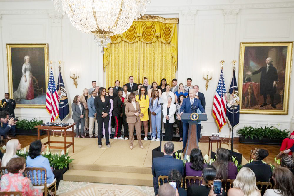 Biden recibe en la Casa Blanca a Las Vegas Aces, campeonas de la WNBA