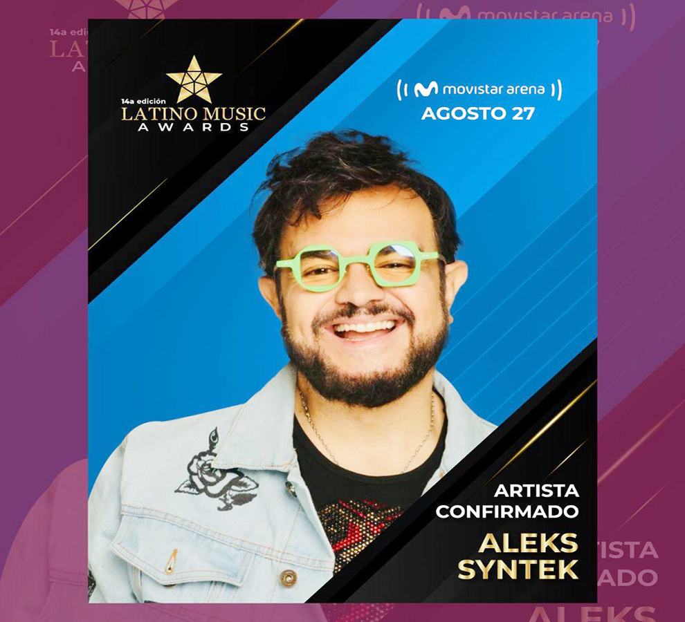 Aleks Syntek recibirá un reconocimiento por  su trayectoria en Los Premios Latino Music Awards 2024