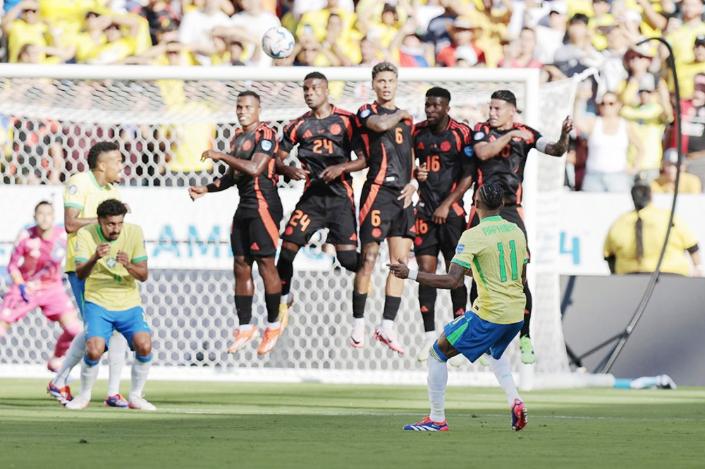 1-1. Colombia manda a Brasil a jugar contra Uruguay en cuartos y sin Vinícius