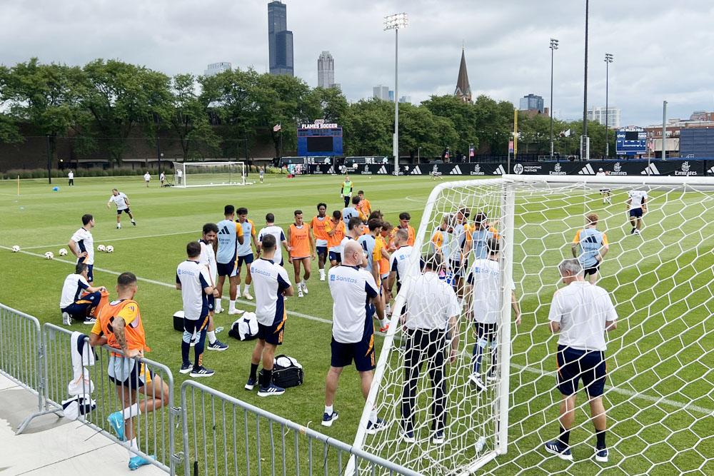El Madrid realiza su primer entrenamiento en Chicago a la espera de Vinícius y Rodrygo