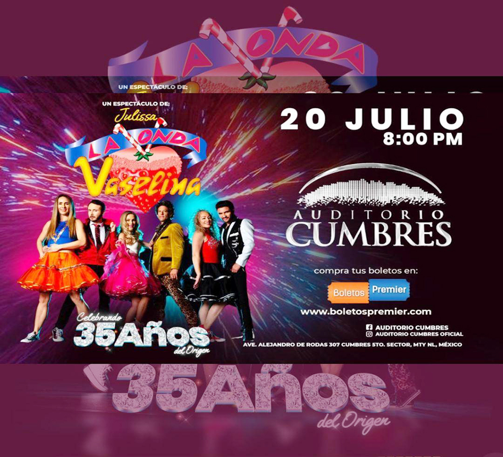 La Onda Vaselina celebrará sus 35 años de origen en Monterrey