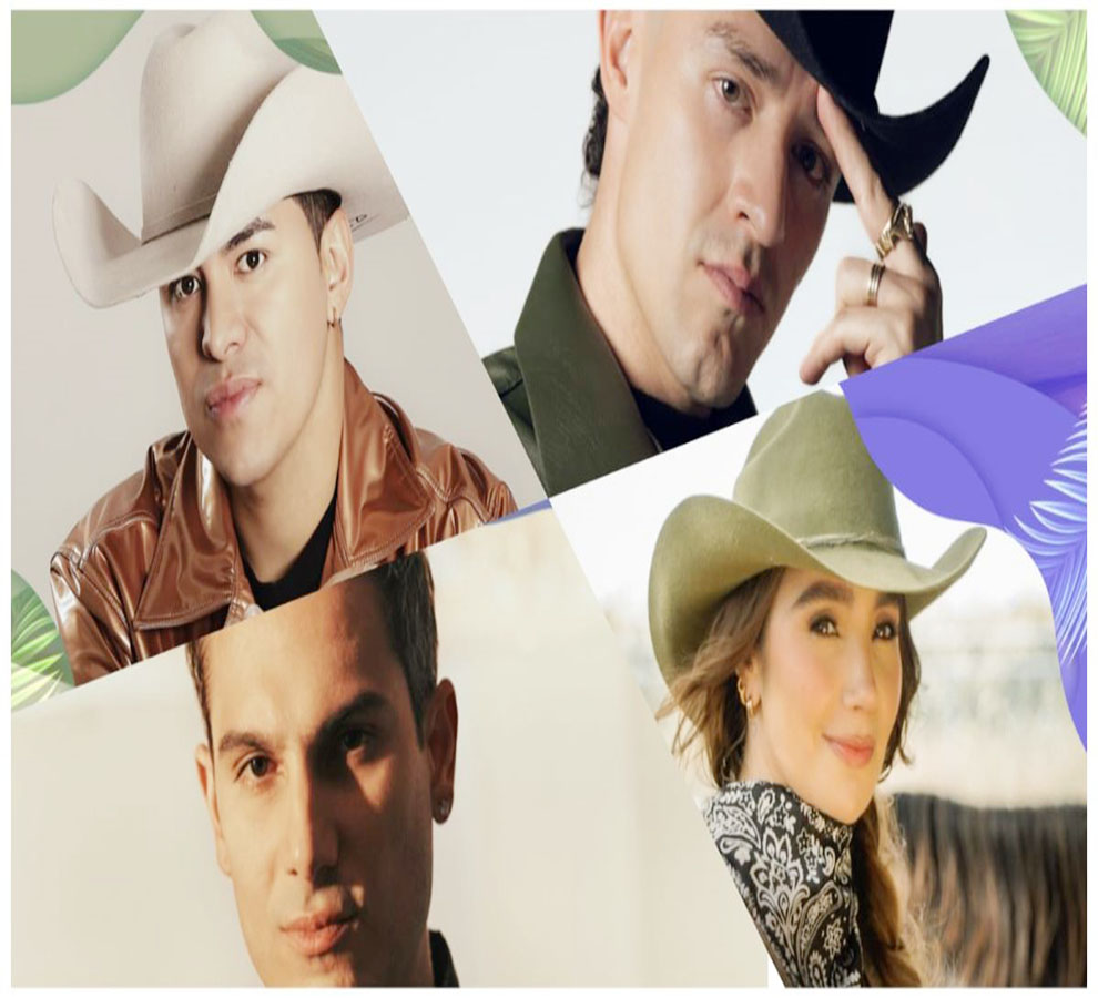 Paola Jara, Pipe Bueno, Yeison Jiménez y Luis Alfonso en Semana Musical de Billboard