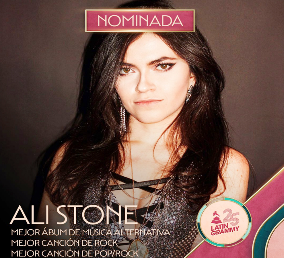 Ali Stone celebra tres nominaciones al Latin Grammy 2024 por su álbum “Pandora”