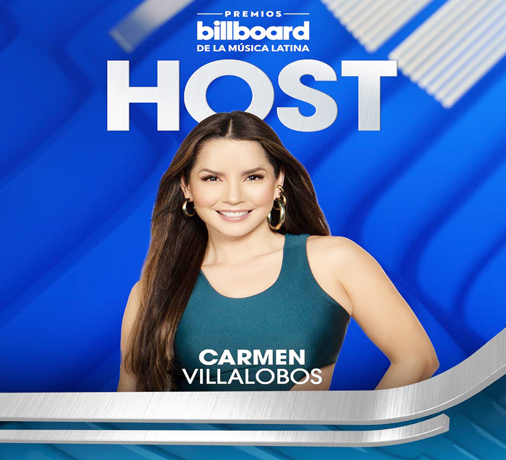 CARMEN VILLALOBOS Sserá la presentadora oficial de los Premios Billboard  a  la Música Latina 2024