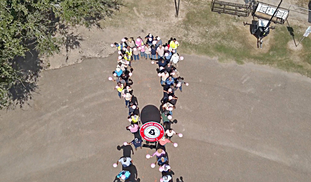 Distrito 3 del Condado Hidalgo agradece a empleados la unidad en lucha contra el cáncer