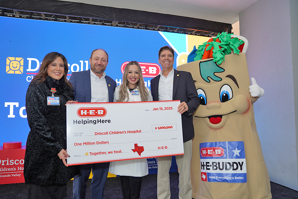 H-E-B donó un millón de dólares al Hospital Pediátrico Driscoll del Valle del Río Grande