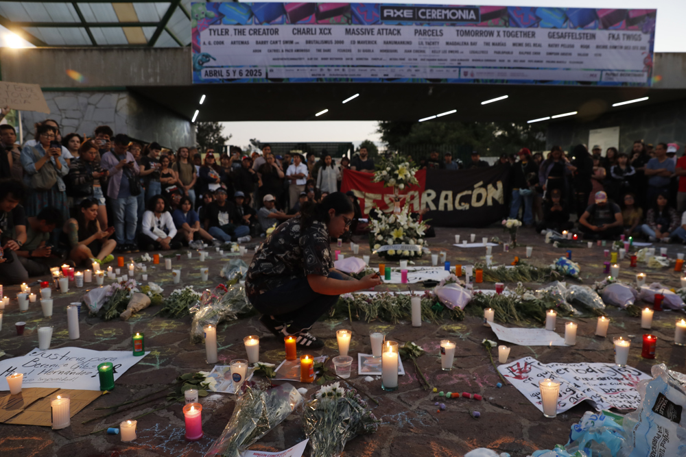 Protestan por “negligencia” en accidente con dos muertos en festival en Ciudad de México