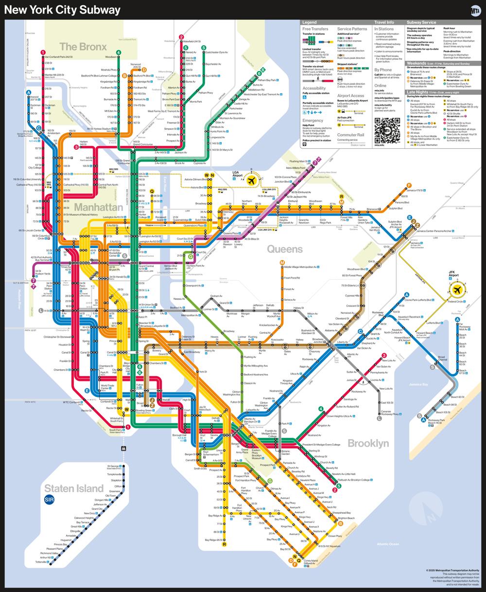 El metro de Nueva York cuenta con un nuevo mapa ‘oficial’ tras 45 años