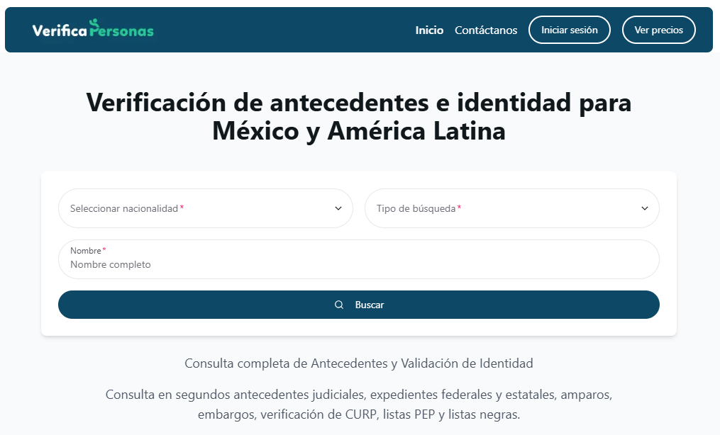 VerificaPersonas.com lanza el mayor sistema de verificación judicial con 500 millones de registros públicos