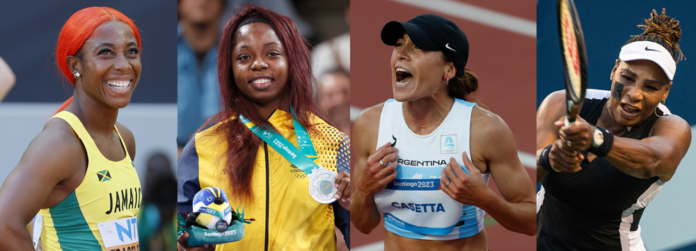 Profesión: deportista con especialidad en maternidad, títulos, récords y medallas