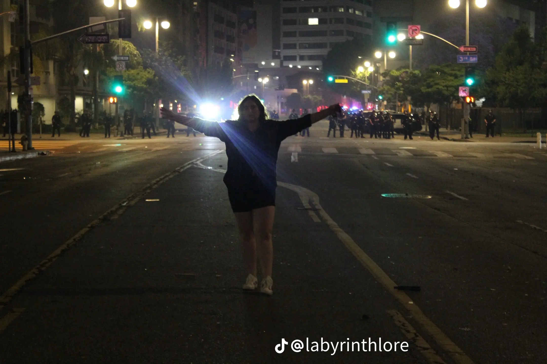 Protestas en Los Ángeles, vista de los manifestantes