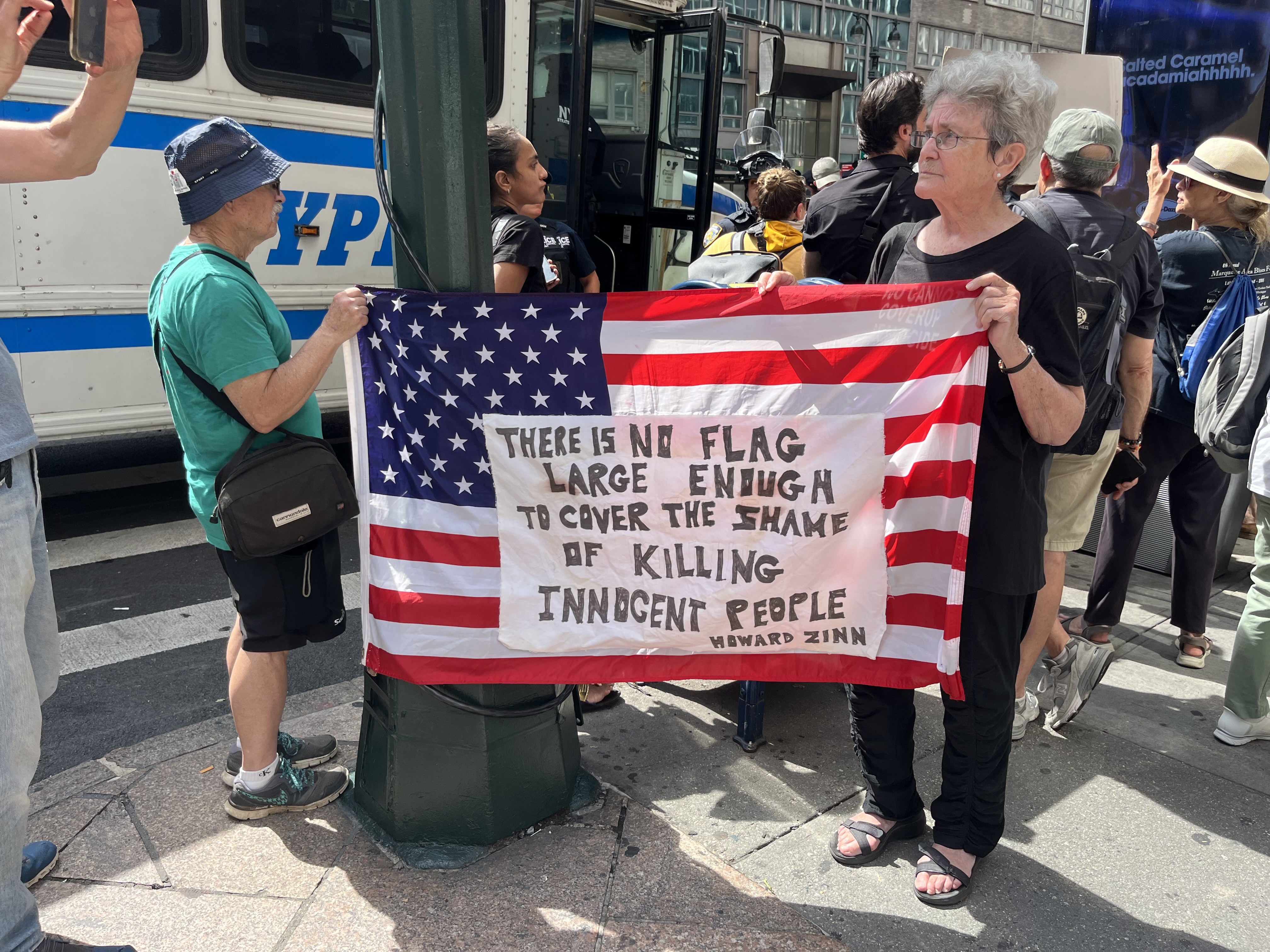 Protestan contra la guerra en Gaza con huelga de hambre ante la misión de EEUU en la ONU