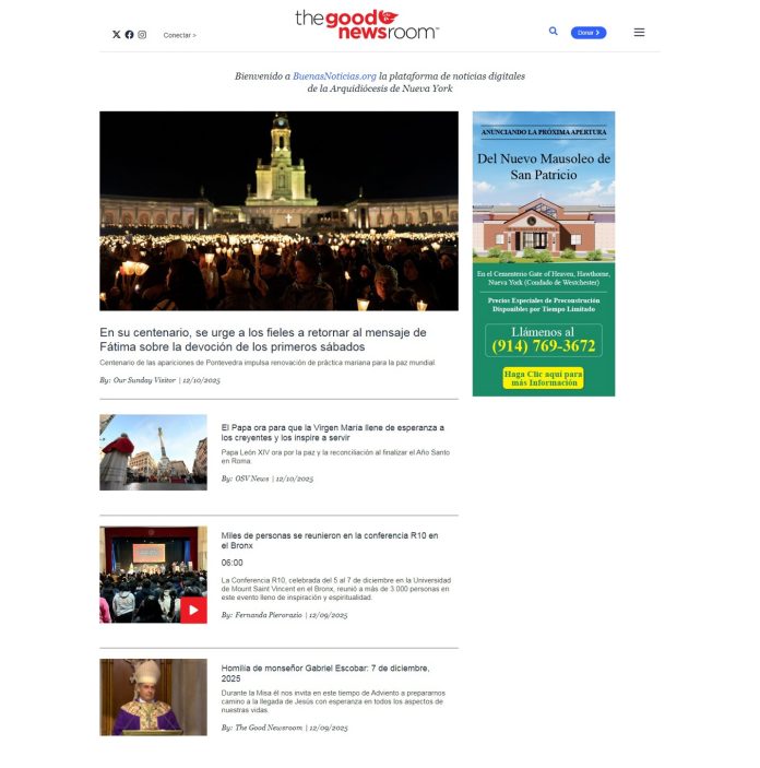 Arquidiócesis de Nueva York lanza página de noticias en español para la comunidad latina
