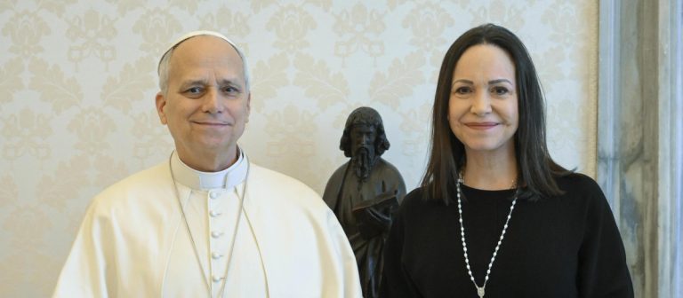 María Corina Machado pidió al papa interceder por los presos y la transición en Venezuela
